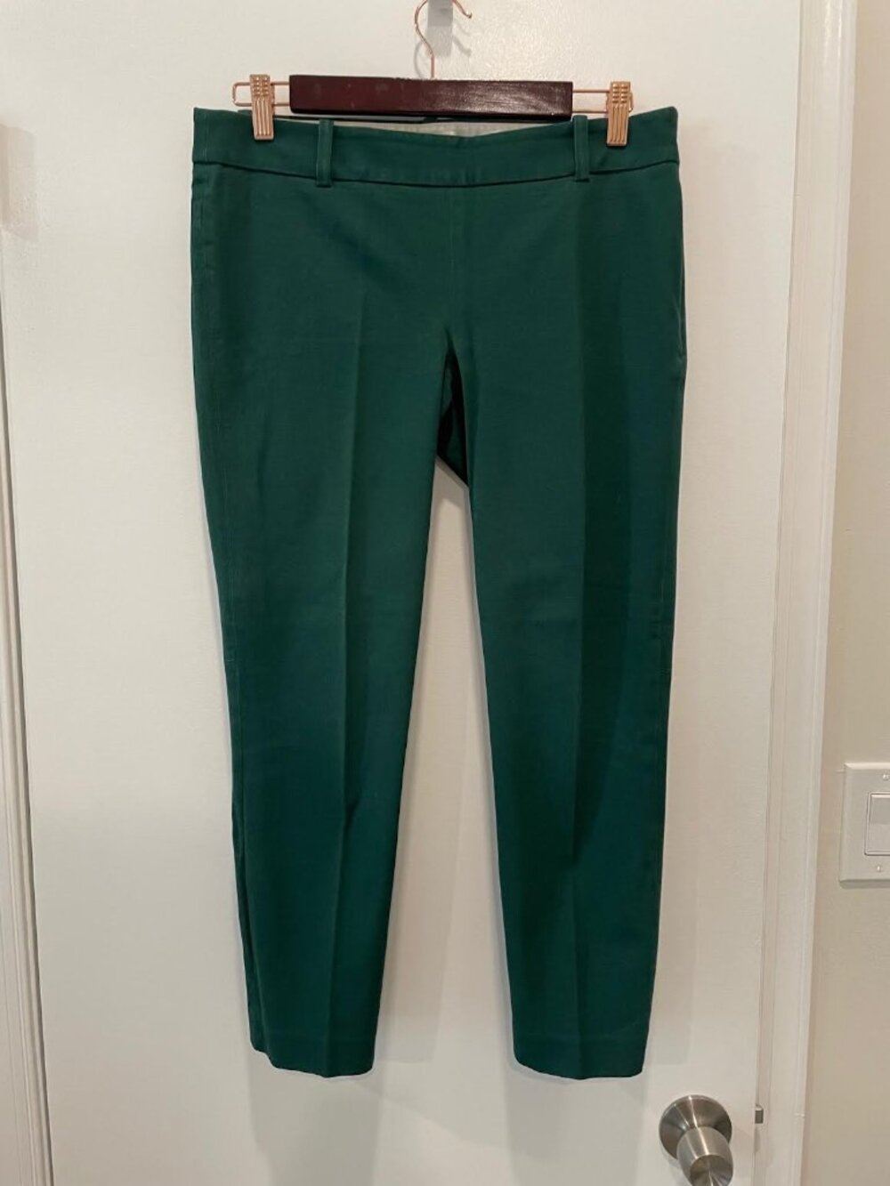 J.Crew City Fit Hunter Green Stretch Dress Pants Sz 8